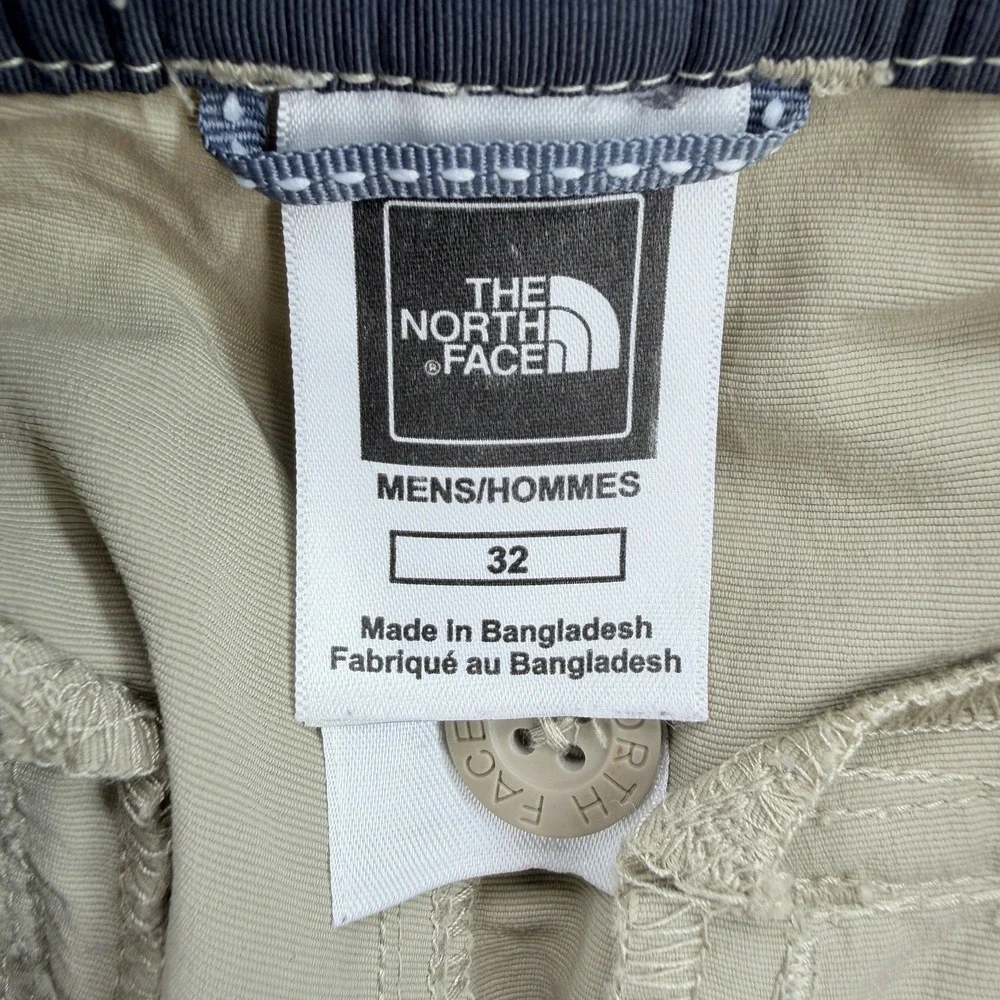 The North Face Cargo Shorts Mens 32 Khaki Nylon Hiking Outdoor Utility 10 In